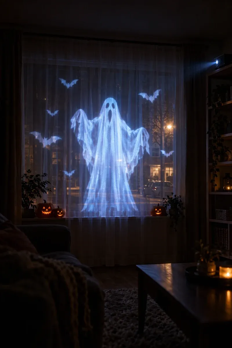 Curtain Ghosts projection mapping template
