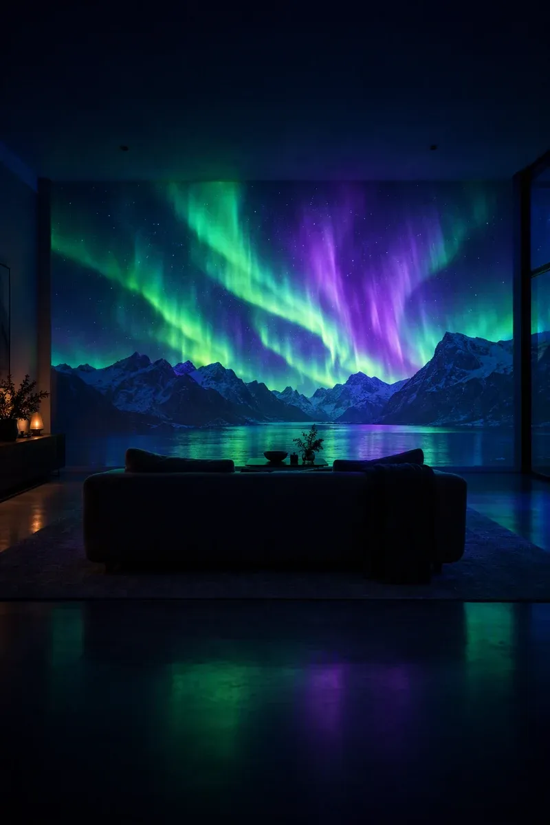 Aurora Room projection mapping template