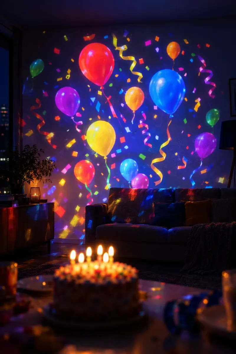 Birthday Wall projection mapping template
