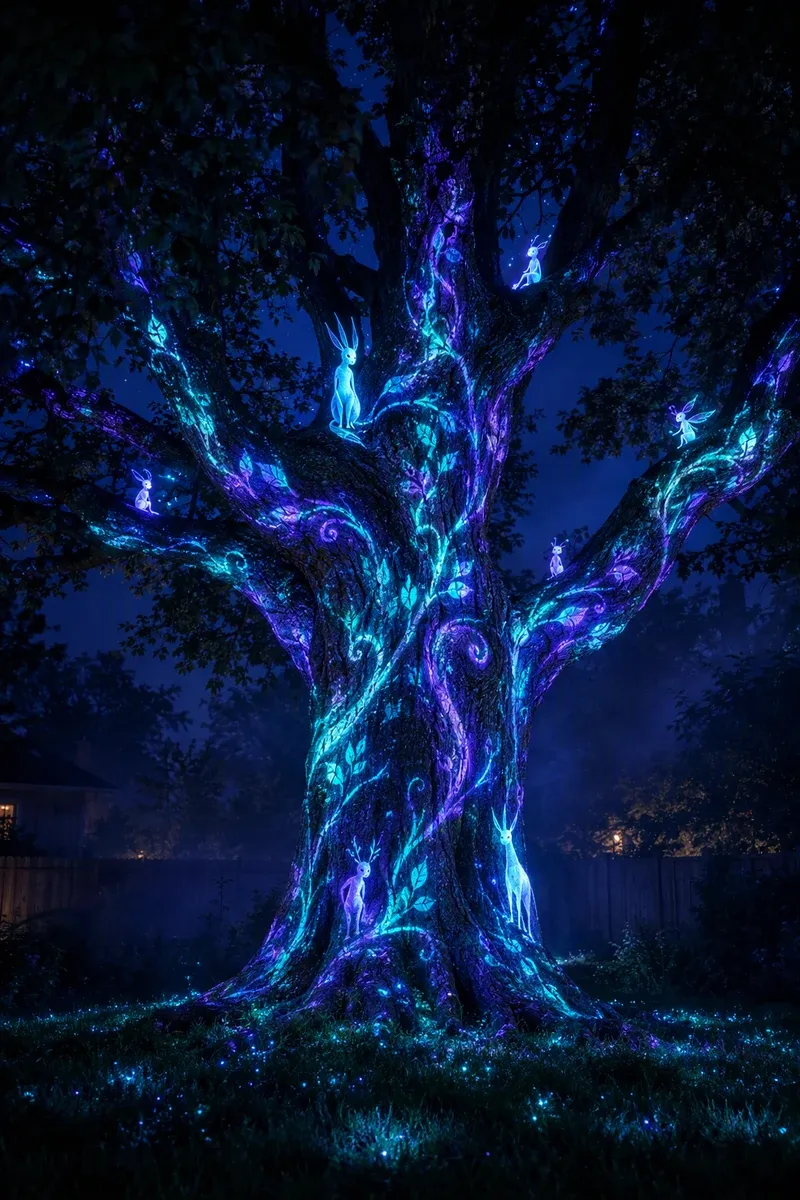 Forest Spirits projection mapping template