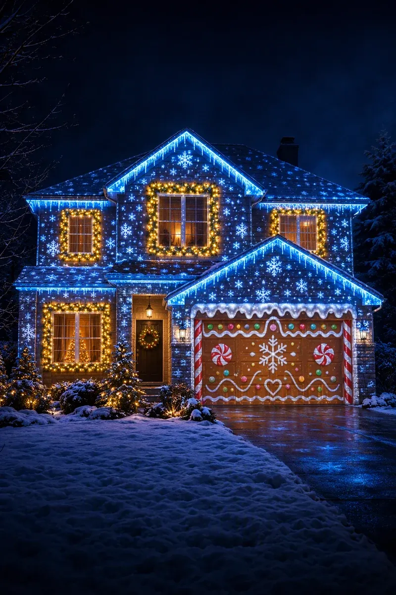 Winter Wonderland projection mapping template